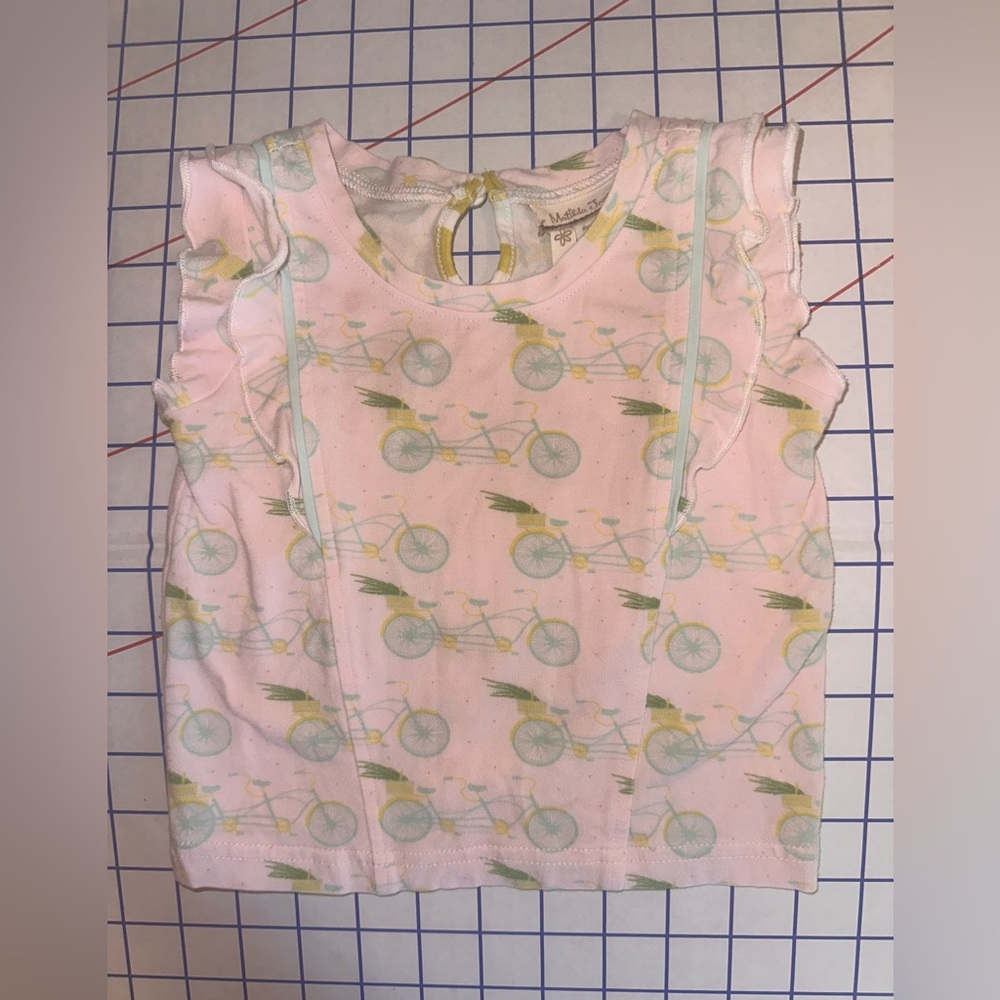 Matilda Jane Pink & Mint Bicycle Ruffle Tank